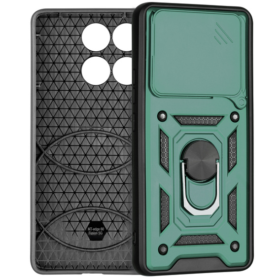 Etui pancerne do Motorola Edge 60 / 60 Fusion, CamShield Slide, zielone