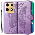 Etui z klapką do Infinix Note 30 Pro 4G, Butterfly, fioletowe