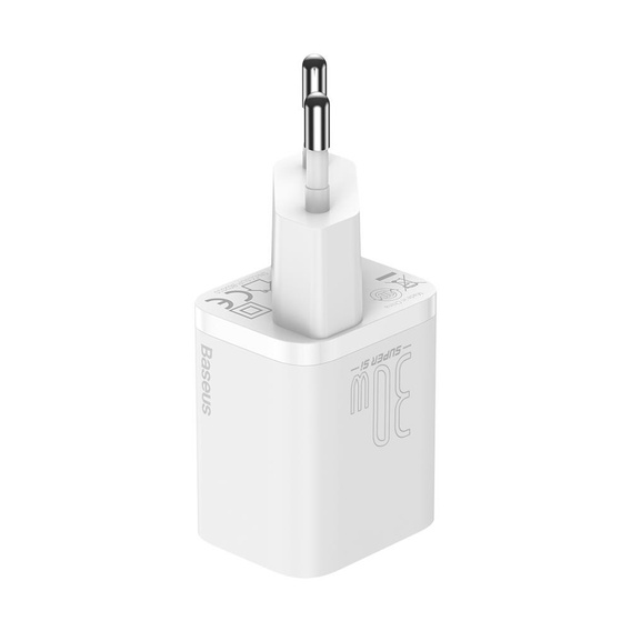 Baseus ładowarka sieciowa Super Si PD 30 W, 1× USB-C, biała
