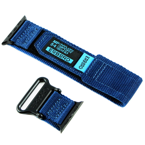 Pasek Nylonowy ERBORD MP84 do Apple Watch 1/2/3/4/5/6/7/8/9/10/11/SE Ultra 1/2/3 42/44/45/46/49mm, Niebieski
