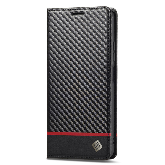 Etui z klapką do Xiaomi Redmi Note 13 Pro 4G / Xiaomi Redmi Note 14S / Xiaomi Poco M6 Pro 4G, Carbon LC.IMEEKE, czarne