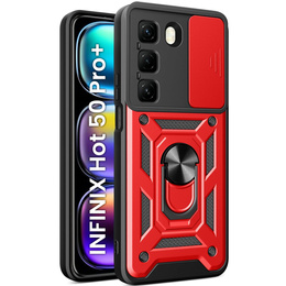 Etui pancerne do Infinix Hot 50 Pro+ 4G, CamShield Slide, czerwone