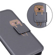 Etui Wallet do Samsung Galaxy A12 / M12 / A12 2021, Teddy, Grey