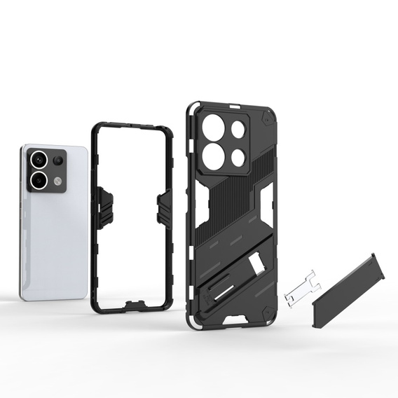 Etui do Xiaomi Redmi Note 13 Pro 5G, Military kickstand, czarne