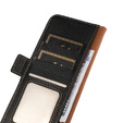 Etui KHAZNEH RFID do Samsung Galaxy S23, Litchi Texture, czarne