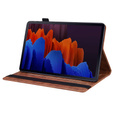 Etui biznesowe z eko-skóry do Samsung Galaxy Tab S10 Lite / S10 FE / S9 FE / S9 / S8 / S7 – brązowe