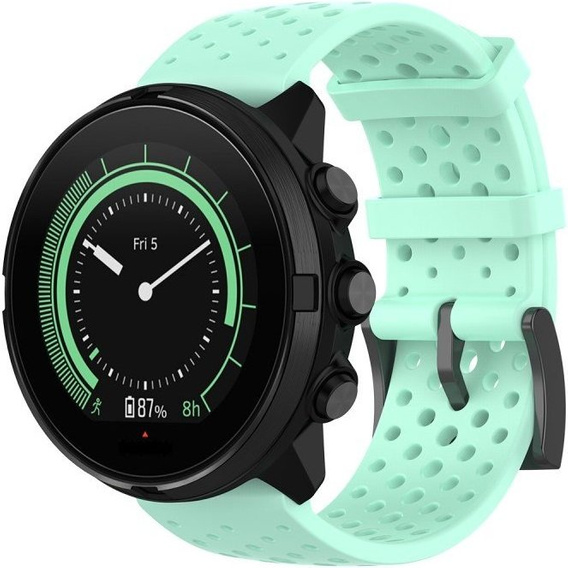 Pasek Silikonowy do Suunto 9 24mm - Turkusowy