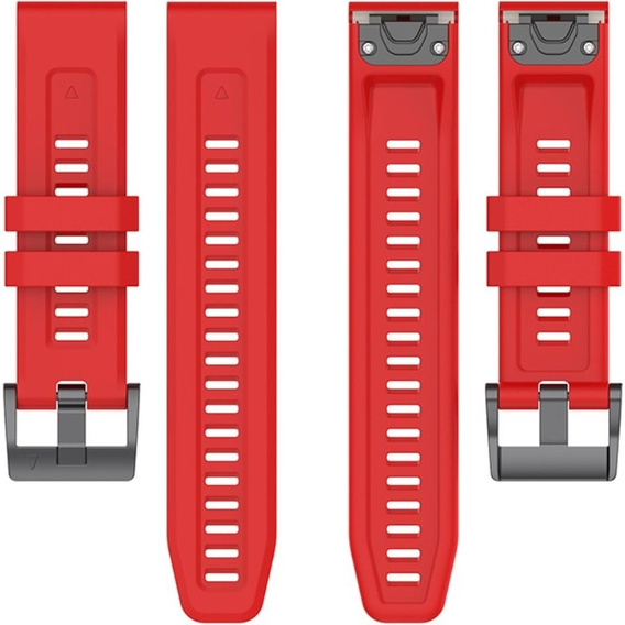 Pasek Silikonowy QuickFit 20mm do Garmin Fenix 5S/6S/7S, Czerwony