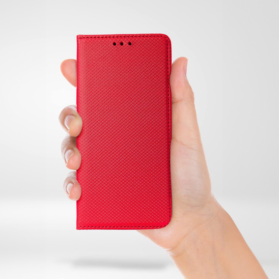 Etui z klapką do Samsung Galaxy A17 5G, Smart Magnetic, czerwone
