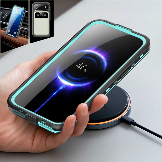 Etui Wodoodporne IP68 do iPhone Air, SHELLBOX MagSafe, niebieskie