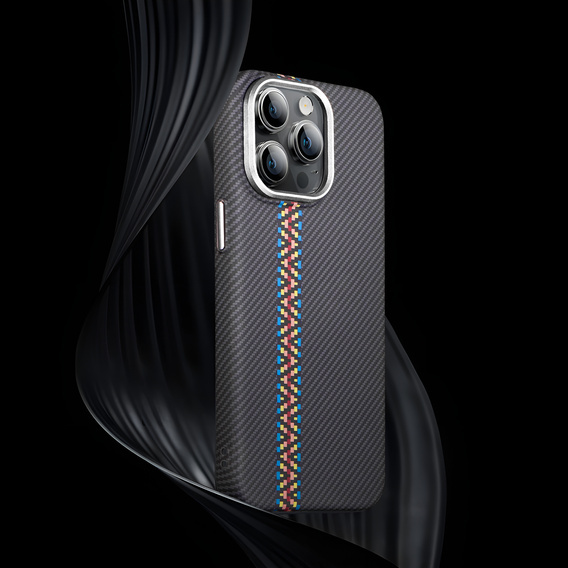 Etui do iPhone 15 Pro, Carbon Fiber MagSafe, czarne
