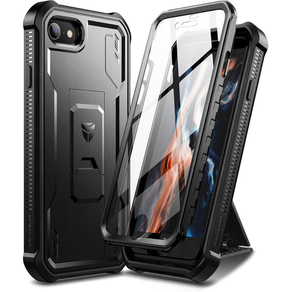 Etui pancerne do iPhone 7 / 8 / SE 2020 / SE 2022, Dexnor Full Body, czarne