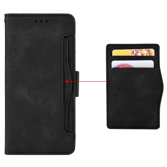 Etui z klapką do Infinix Hot 40i, Card Slot, czarne