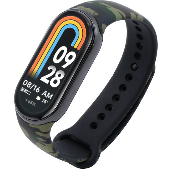 Pasek Silikonowy do Xiaomi Smart Band 10 / 9 / 8, Kamuflaż zielony