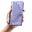 Etui portfelowe z motywem kwiatowym do Motorola Moto G56 5G – Fioletowe