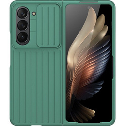 Etui PC Case do Samsung Galaxy Z Fold5 5G, z ochroną aparatu, zielone