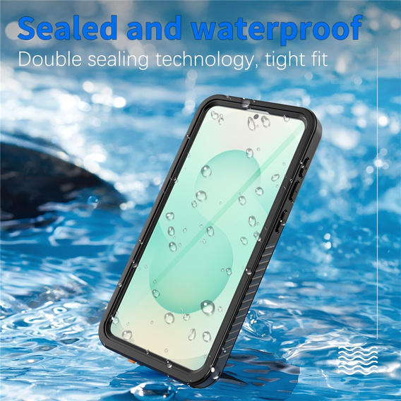 Etui Wodoodporne IP68 do Samsung Galaxy S26 Plus, Redpepper, czarne