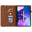 Etui do Lenovo Tab M10 Plus 10.6 Gen 3 TB-125F TB-128F, Wallet Pen Slot, butterflies, brązowe