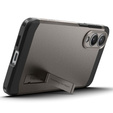 Etui Spigen do Samsung Galaxy S25 Edge, Tough Armor MagSafe, szare + Szkło Hartowane 9H
