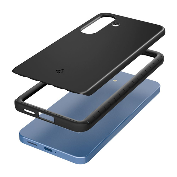 Etui Spigen do Samsung Galaxy S25, Thin Fit Mag, Czarne + Szkło hartowane 9H