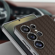 Etui do Samsung Galaxy S25 Ultra, GKK Woven Leather, kawowe