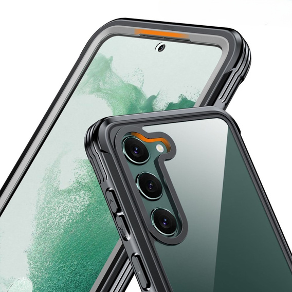 Etui do Samsung Galaxy S22, Shockproof, z folią, czarne