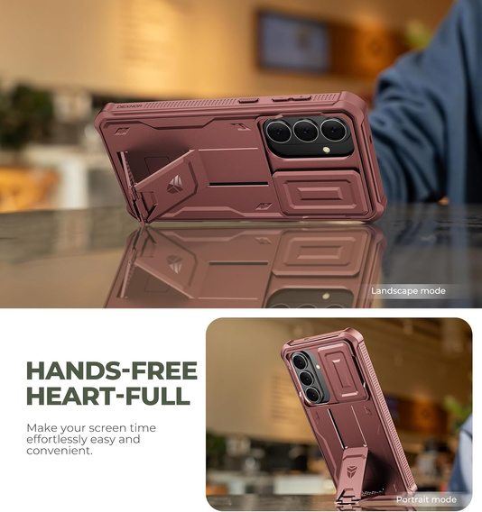 Etui pancerne do Samsung Galaxy S26 Plus, Dexnor Full Body (Two Frames), czerwone