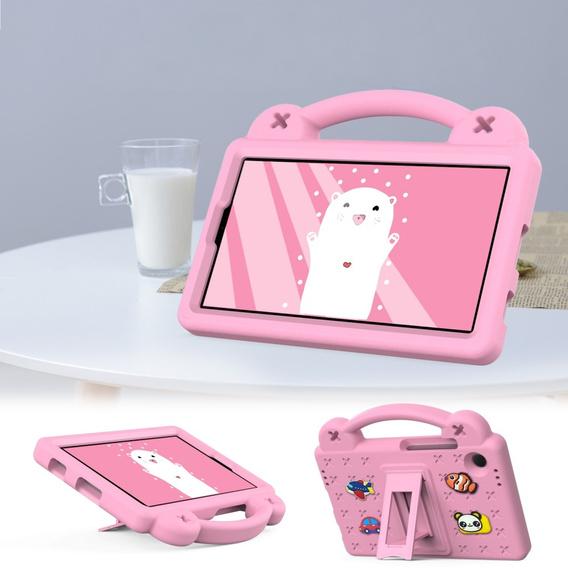 Etui do Samsung Galaxy Tab A9, Cute Patterns, z podstawką, Różowe