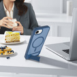 Etui do iPhone 16E, Kickstand Matt Case, do MagSafe, niebieskie