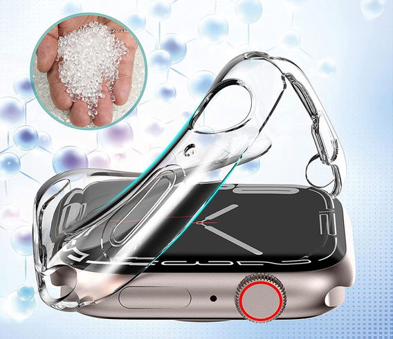 Etui TPU do Apple Watch 7/8/9 45mm, Bezbarwny