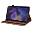 Etui do Lenovo Tab K11 Plus – brązowe, skórzane, z kieszenią na kartę i funkcją wielopozycyjnej podstawki