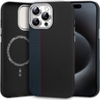 Etui do iPhone 15 Pro Max, Carbon Fiber MagSafe, czarne / niebieskie