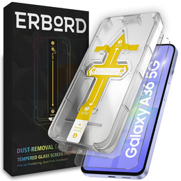 2x Szkło Szkło Hartowane do Samsung Galaxy A36 5G, ERBORD Easy App Full Screen Protector