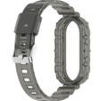 Pasek Silikonowy do Xiaomi Smart Band 10 / 9 / 8, Przezroczysty czarny