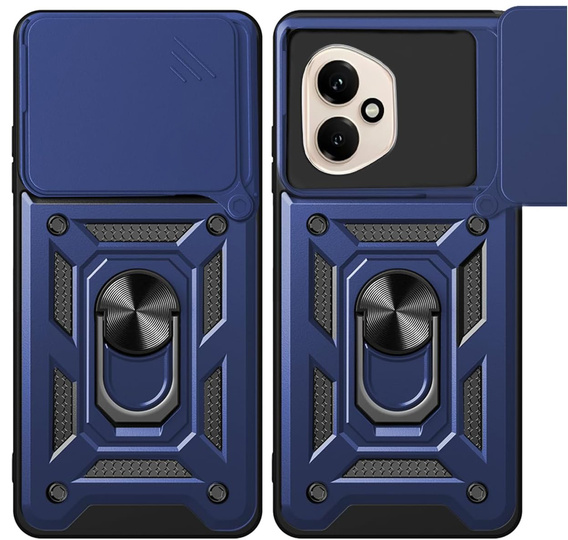 Etui pancerne do Honor 400 5G, CamShield Slide, niebieskie