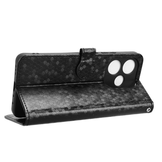 Etui z klapką do Oppo A5 Pro 5G, Wallet Rhombus, czarne