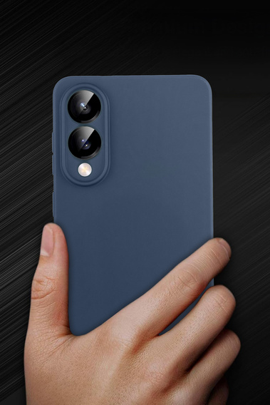 Nakładka Matt TPU do Samsung Galaxy S25 Edge – granatowa