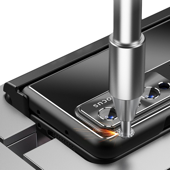 Etui ze szkłem do Samsung Galaxy Z Fold 4 5G, Premium Alloy, Black