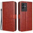 Etui z klapką do Infinix Note 12 5G, Crazy Horse Wallet, brązowe