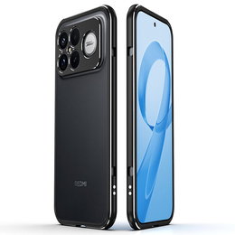 Etui do Xiaomi Poco F8 Ultra, Bumper, czarne / srebrne