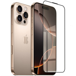 Szkło Hartowane 3D do iPhone 16 Pro, z czarną ramką