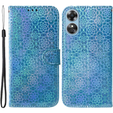 Etui z klapką do Oppo A17, Wallet, Mandala niebieskie