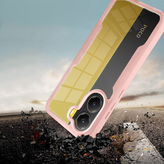 Etui do Xiaomi Poco X7 Pro 5G, Shockproof, z folią, różowe