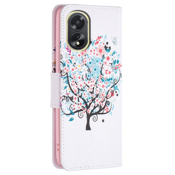 Etui z klapką do Oppo A38 4G / Oppo A18 4G, Wallet, Colorful Tree białe