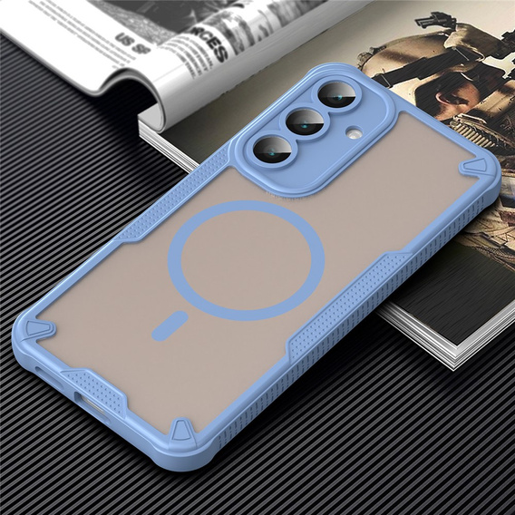 Etui Matt Case do Samsung Galaxy S25 FE, do MagSafe, wzmocnione, matowe niebieskie