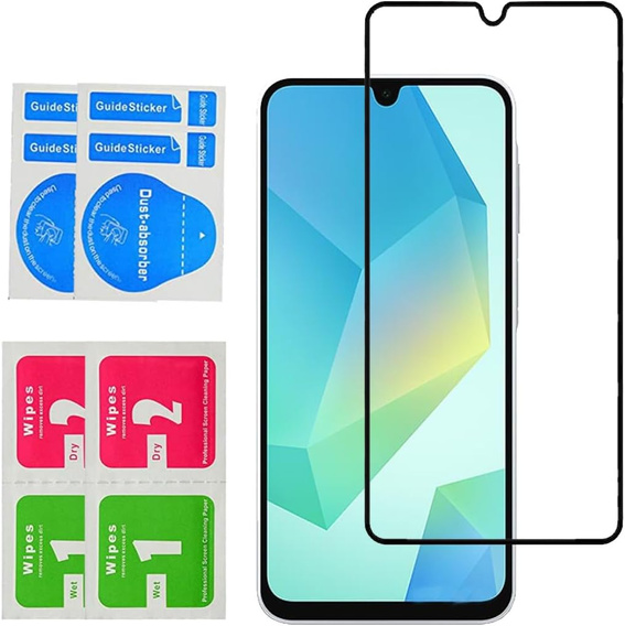 Szkło Hartowane 3D do Samsung Galaxy A16 / A16 5G, czarna ramka