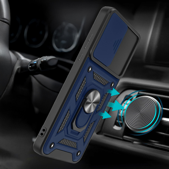 Etui pancerne do Realme GT 7 Pro, CamShield Slide, niebieskie