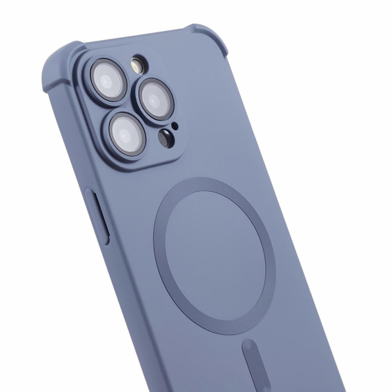Etui silikonowe do iPhone 15 Pro Max, Magnetic, do MagSafe, niebieskie