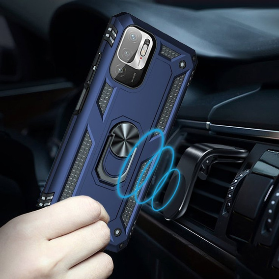 Etui pancerne do Xiaomi Redmi Note 10 5G, Nox Case Ring, niebieskie