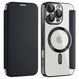 Etui z klapką do iPhone 16 Pro, RFID Wallet MagSafe z ochroną aparatu, czarne